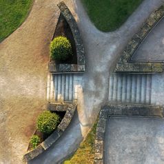 Luftaufnahme Treppe Schlosspark